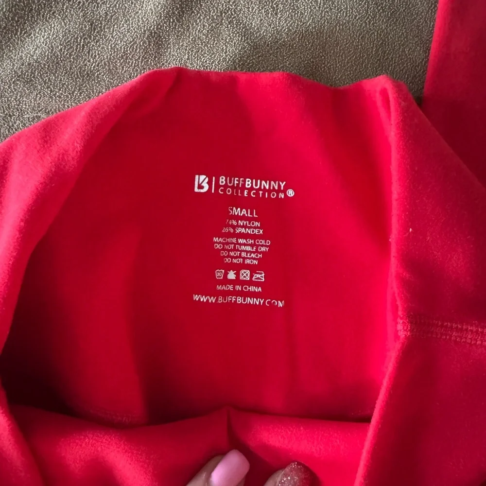 Buffbunny Salsa Red Rosa Pocket Leggings - Picture 2 of 4